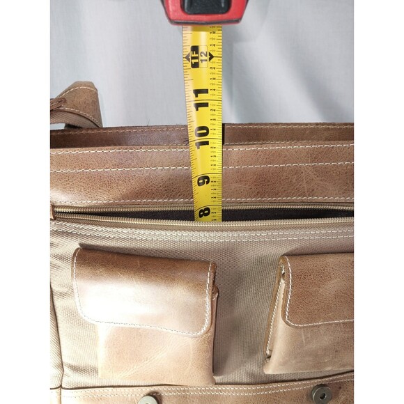 Querro Premium Aged Leather Messenger Bag Quiet Luxury Travel Work School 8 Pock - Picture 4 of 11